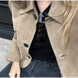 Camille Moreau | Cropped Suede Jacket For Women