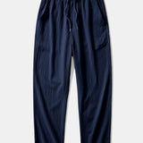 Textured Contrast Cuban Shirt & Straight Leg Pants