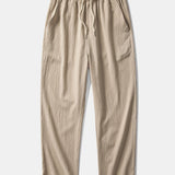 Geometry Rhombus Jacquard Button Up Shirt & Crinkle Textured Straight Leg Pants