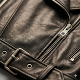 Alessia Romano | Cropped Moto Leather Jacket For Women