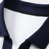 Contrast Geometry Jacquard Knit Polo & Slim Fit Tapered Trousers
