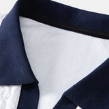 Contrast Jacquard Polo & Slim Fit Tapered Trousers