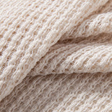 Relax Fit Crocheted V Neck Polo & Crinkle Textured Drawstring 5" Shorts