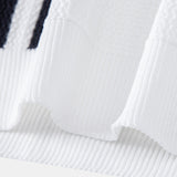 Contrast Textured Knit Polo & Slim Fit Tapered Trousers