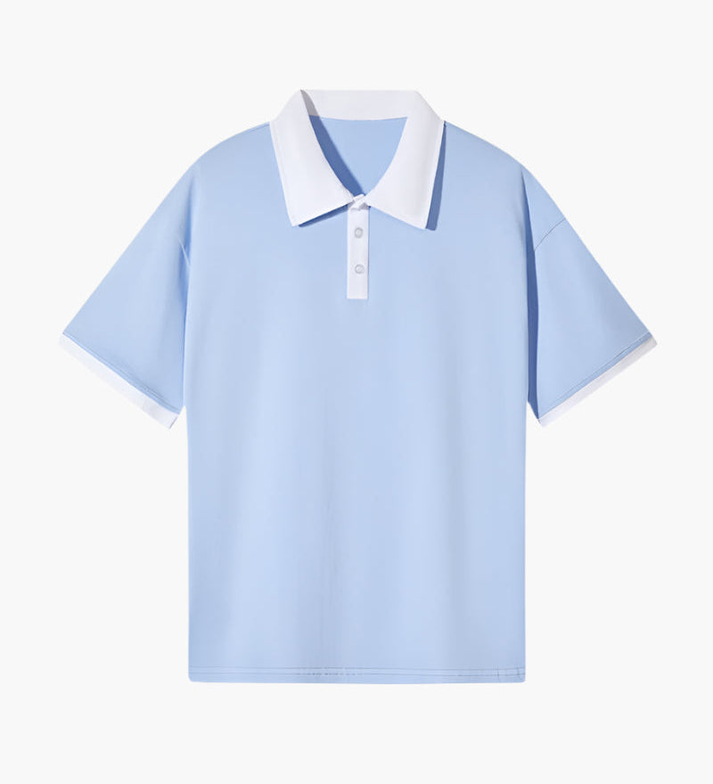 Enzo Laurent | Contrast Collar Polo with Modern Leisure Elegance For Men