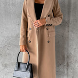 Valentina Moreau | Luxury Double-Breasted Long Coat For Women