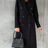 Valentina Moreau | Luxury Double-Breasted Long Coat For Women