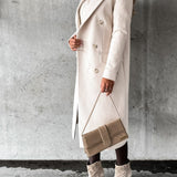 Valentina Moreau | Luxury Double-Breasted Long Coat For Women