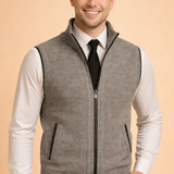 Luca Moretti | Refined Knit Zip Bodywarmer For Men