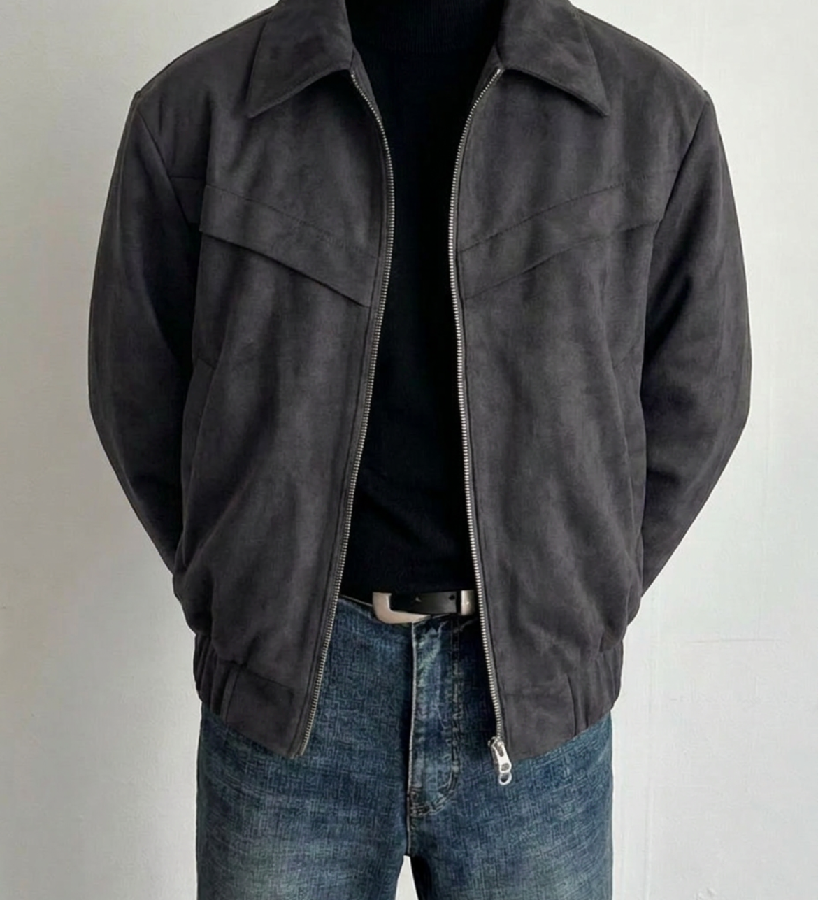 Marco Bellini | Suede Luxe Zip Jacket For Men