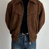 Marco Bellini | Suede Luxe Zip Jacket For Men