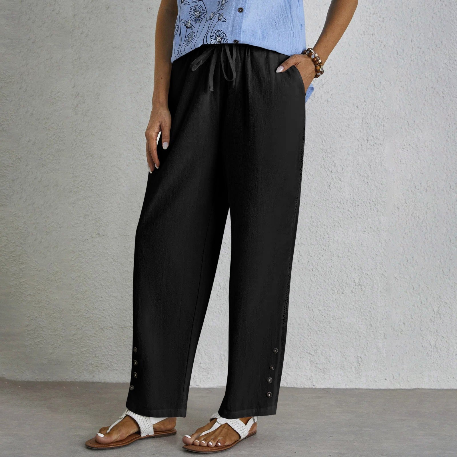 Shania - Relaxed Button Pants