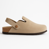 Aria | Suede Clogs with Cork Footbed