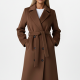 Charlotte Beaumont | Double Breasted Long Coat For Women