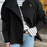Élise Dubois | Elegant Short Wool Coat For Women