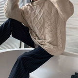 Women's Oversized Cable Knit Sweater — Warm Autumn Jumper