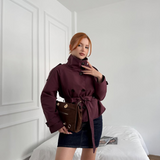 Isabella Laurent | Cropped Belted Trench Jacket For Women