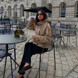 Isabella Laurent | Cropped Belted Trench Jacket For Women