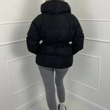 Amelie Dubois | Belted Puffer Jacket With Luxe Collar For Women