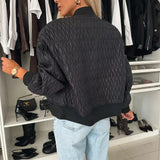 Sophie Laurent | Quilted Bomber Jacket With Luxe Texture For Women