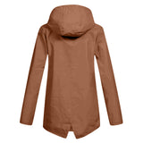 Amélie Laurent | Hooded Long Rain Jacket With Minimalist Finish For Women