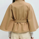 Valentina Moretti | Belted Cape Coat For Women