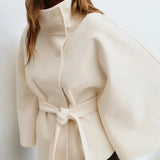 Valentina Moretti | Belted Cape Coat For Women