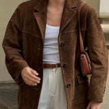 Juliette Caruso | Oversized Suede Jacket For Women
