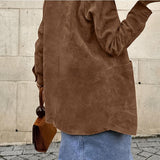 Elena Moretti | Suede Oversized Jacket For Women