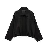 Valentina Rousseau | Oversized Cropped Suede Jacket For Women