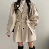 Sofia Bellini | Belted Oversized Trench Coat with Soft Tailored Finish For Women
