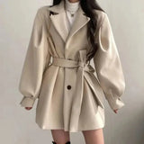 Sofia Bellini | Belted Oversized Trench Coat with Soft Tailored Finish For Women
