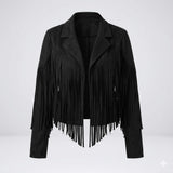 Bianca Rossi | Fringe Leather Jacket For Women