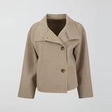 Élise Dubois | Elegant Short Wool Coat For Women