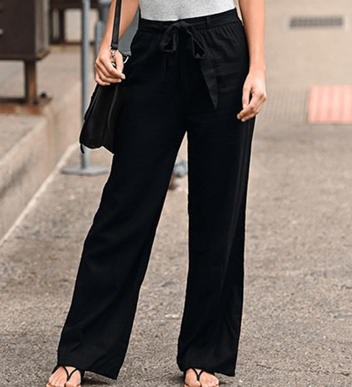 Joleen - Women's Relaxed Pants with Drawstring and Elastic Waist