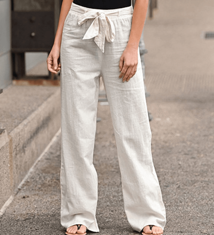 Joleen - Women's Relaxed Pants with Drawstring and Elastic Waist