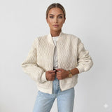 Sophie Laurent | Quilted Bomber Jacket With Luxe Texture For Women