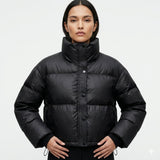 Juliette Moreau | Cropped Puffer Jacket With Luxe Finish For Women