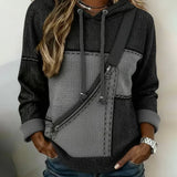 Harper Sinclair | Casual Contrast Hoodie For Women