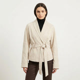 Bianca Moreau | Luxe Belted Suede Jacket For Women