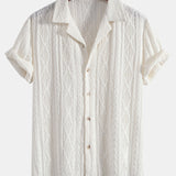 Geometric Jacquard Cuban Shirt