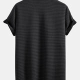 Korte Mouw Wafelshirt & Trekkoord Wafel Joggingbroek