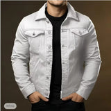 Marco Bellini | Classic Black Denim Jacket For Men