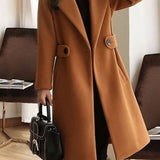 Elena Whitmore | Premium Belted Long Wool Coat For Women