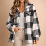 Camille Laurent | Cozy Checked Shacket For Women