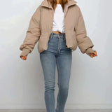 Mia Thompson | Cropped Quilted Puffer Jacket For Women