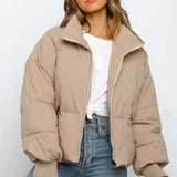 Mia Thompson | Cropped Quilted Puffer Jacket For Women